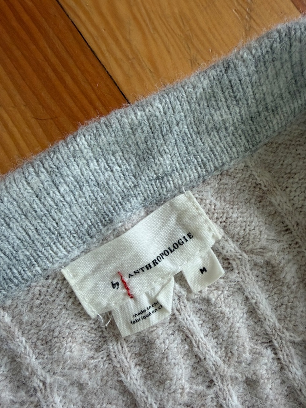 Anthropologie Cableknit‎ Collared Sweater Medium - Picture 4 of 5